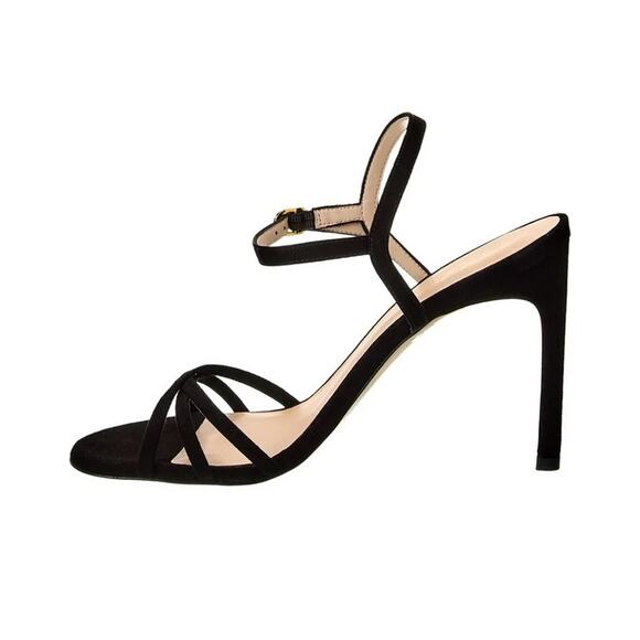 STUART WEITZMAN black Starla Criss Cross Leather Sandals size 7 - Picture 1 of 11